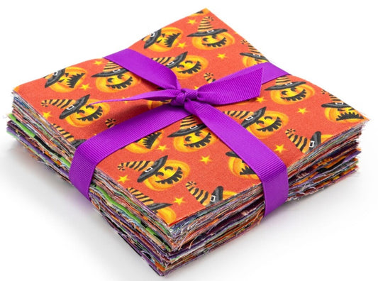 40 PCS PREBOUND HALLOWEEN QUILTING SQUARES