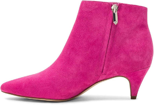 XYD Women Chic Low Kitten Heel Ankle Boots